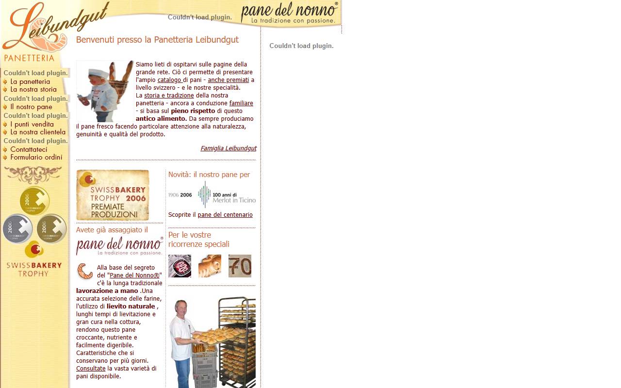 Anteprima del sito: Panetteria Leibundgut SA