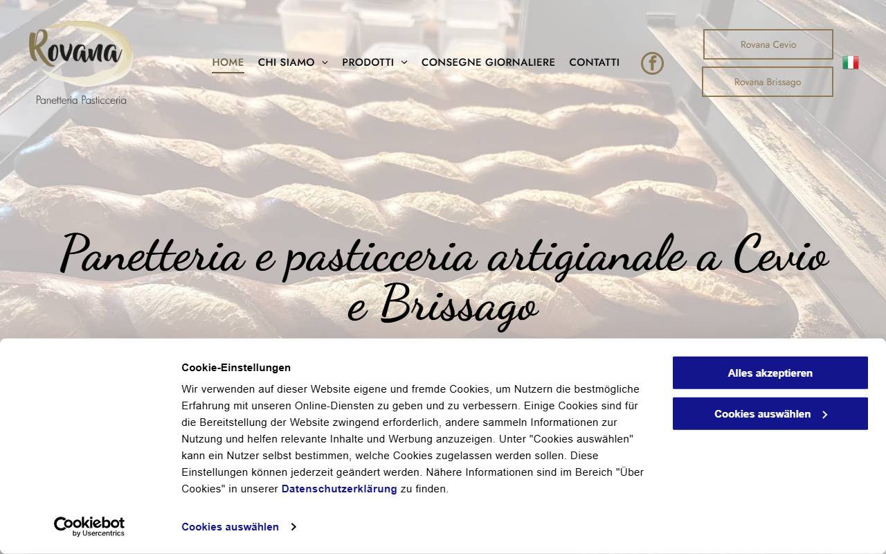 Anteprima del sito: Panetteria Pasticceria Rovana Sagl