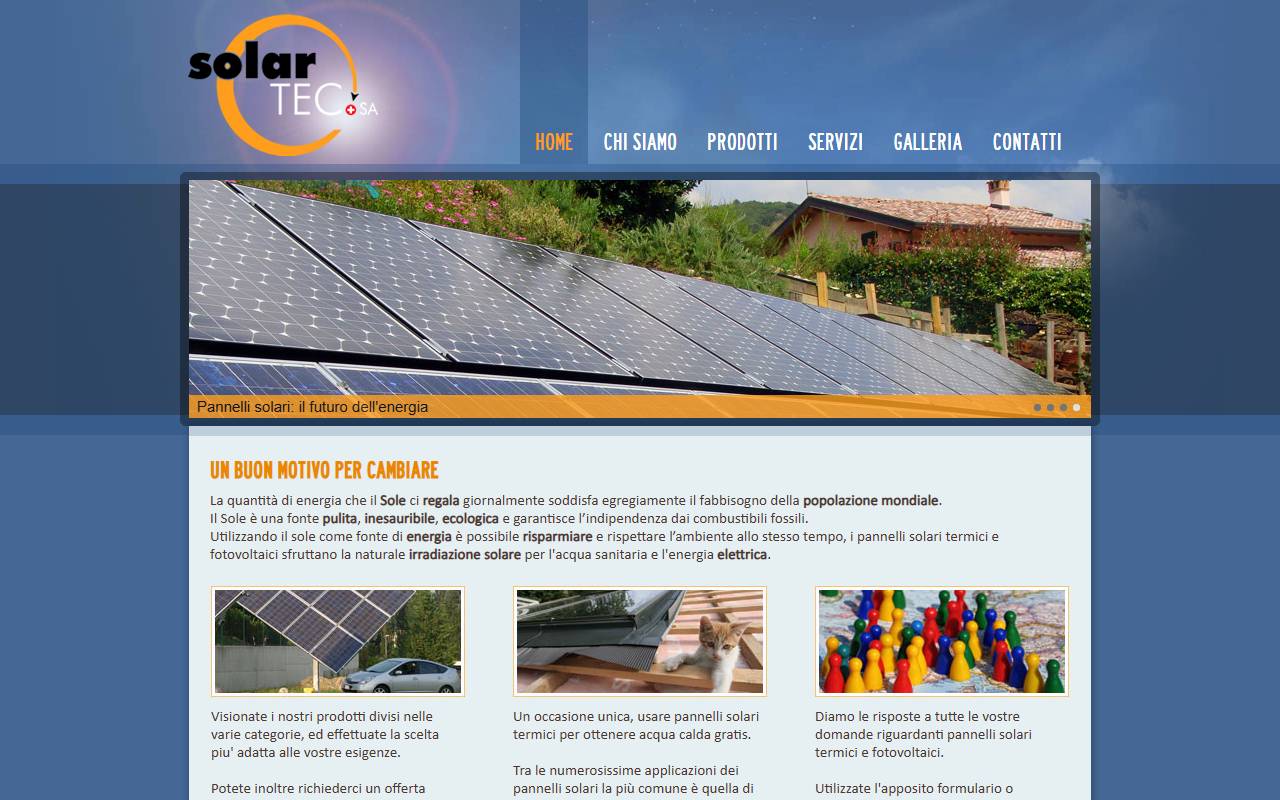 Anteprima del sito: SOLAR-TEC SA