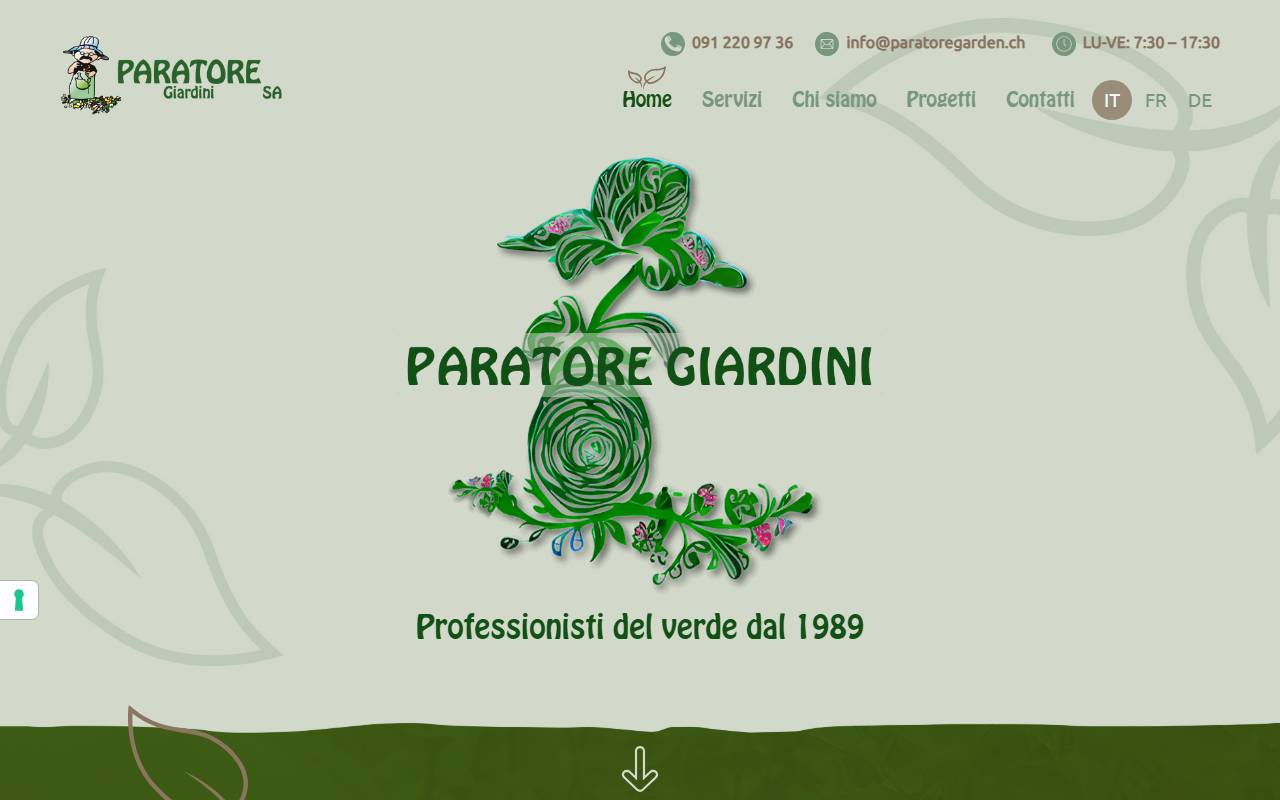 Anteprima del sito: Paratore Giardini SA