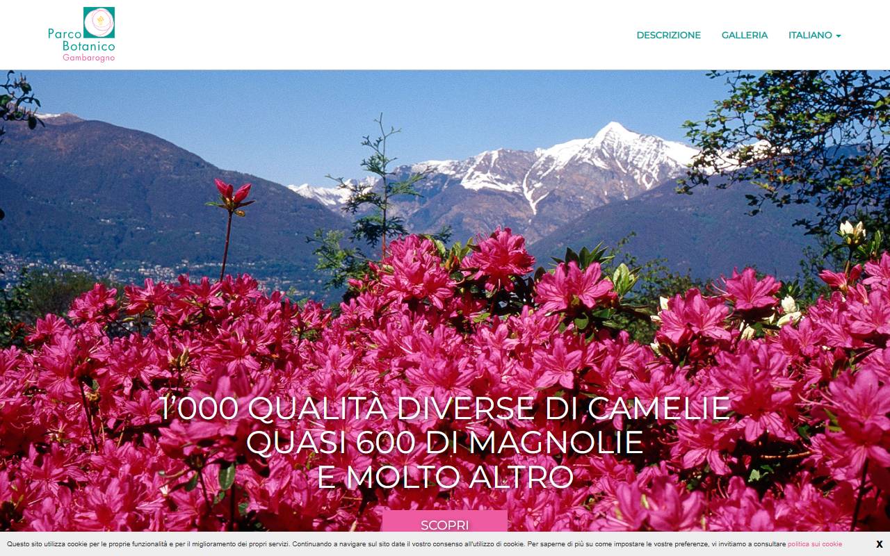 Anteprima del sito: FONDAZIONE PARCO BOTANICO DEL GAMBAROGNO