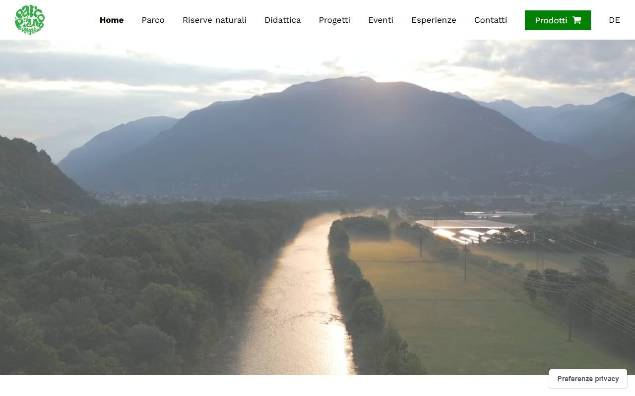 Anteprima del sito: FONDAZIONE PARCO DEL PIANO DI MAGADINO