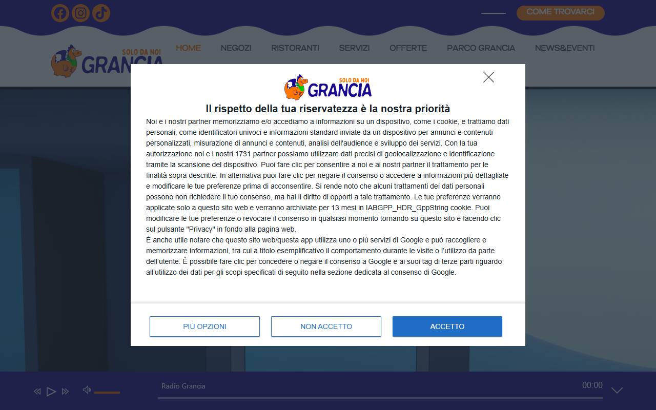 Anteprima del sito: Parco Grancia SA