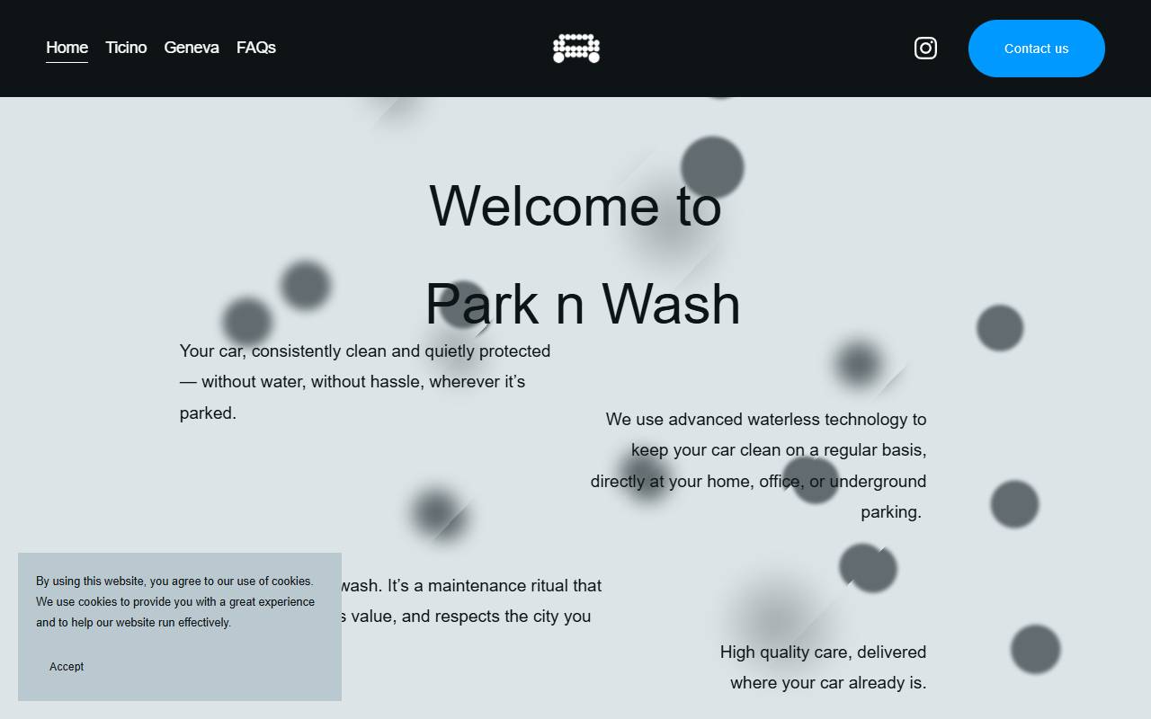 Anteprima del sito: Park N Wash Sagl