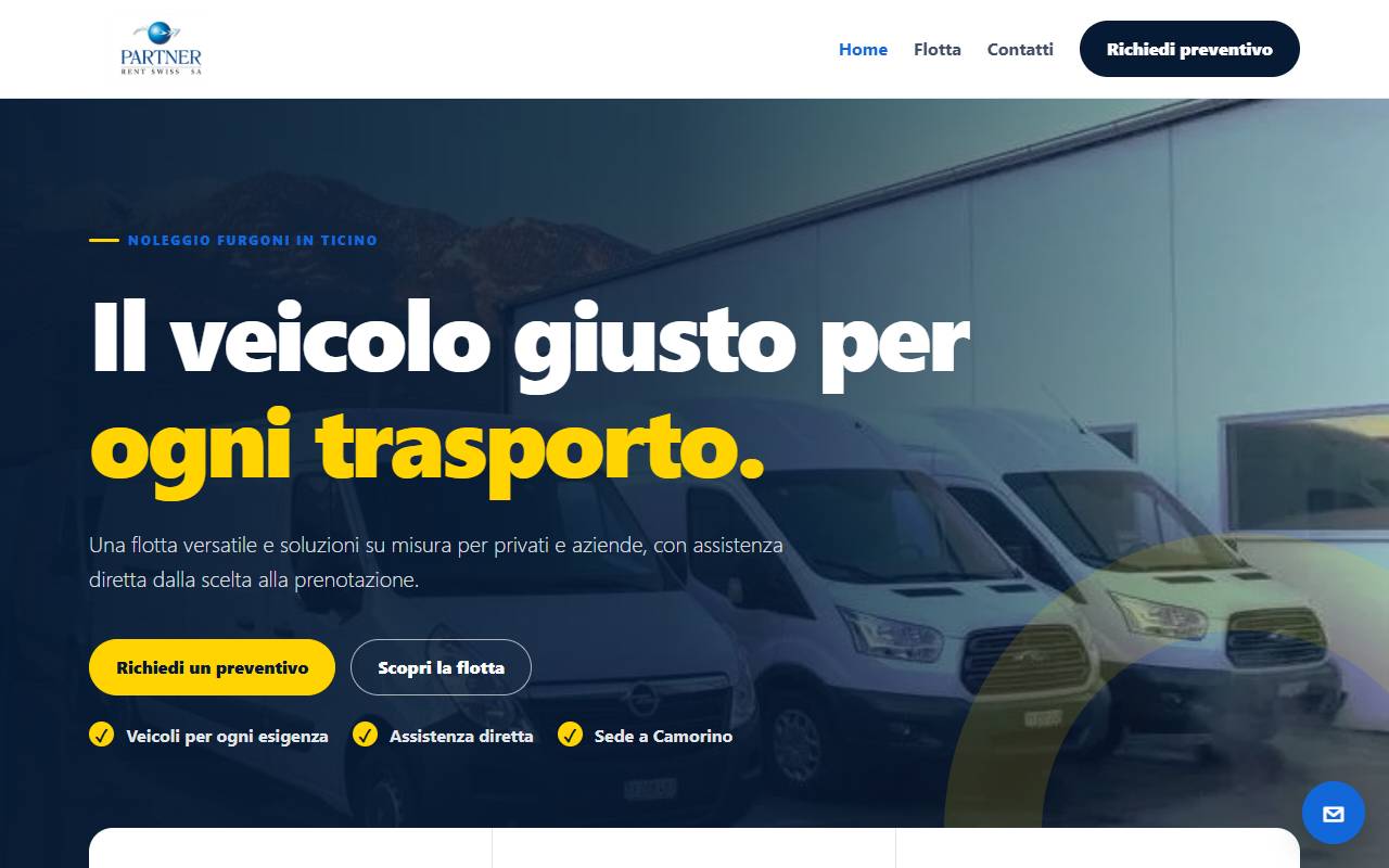 Anteprima del sito: PARTNER RENT SWISS SA
