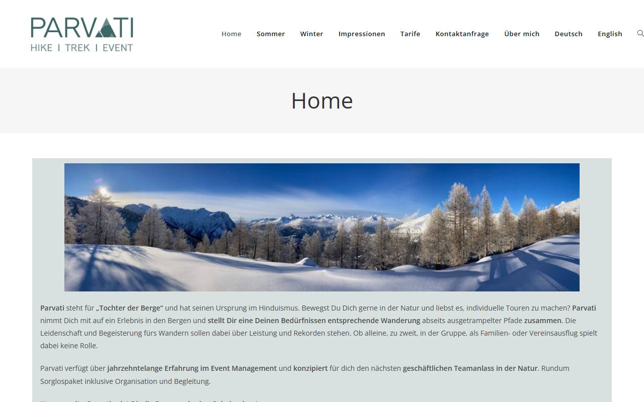 Anteprima del sito: PARVATI SCUOLA DI YOGA Snc