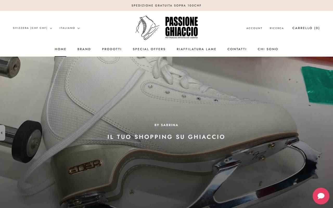 Anteprima del sito: Passione Ghiaccio Sagl