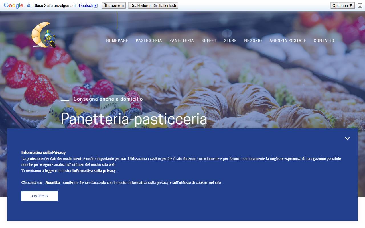 Anteprima del sito: Panetteria-Pasticceria VALSANGIACOMO SA