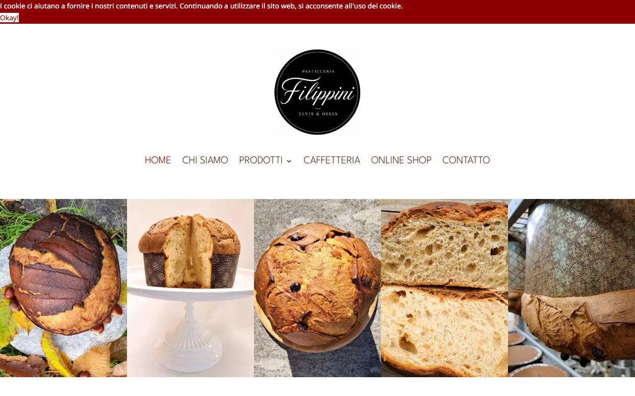 Anteprima del sito: Ristorante Pasticceria Filippini - Titolare: Confortini Elvis