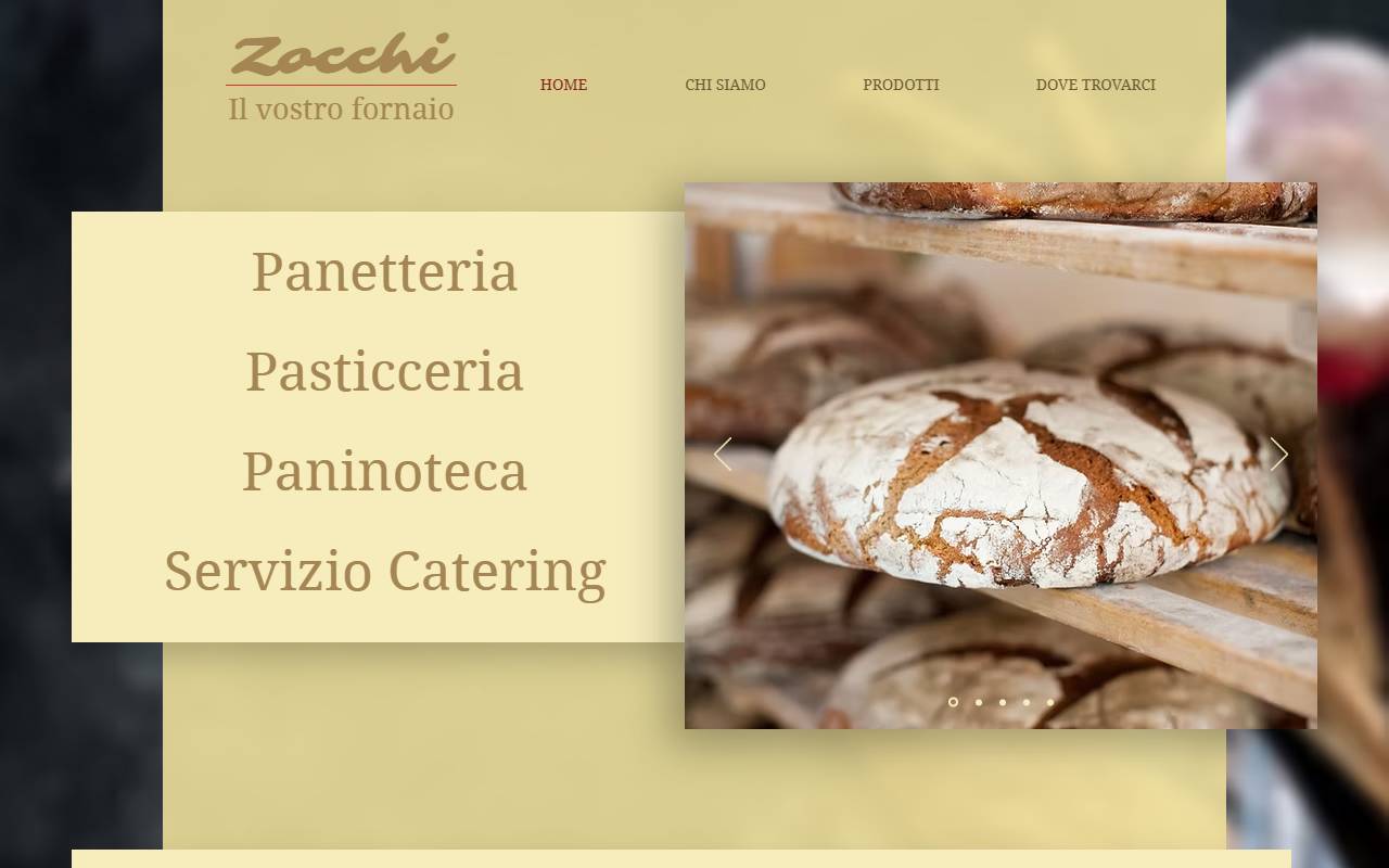 Anteprima del sito: Zocchi Panetteria Pasticceria