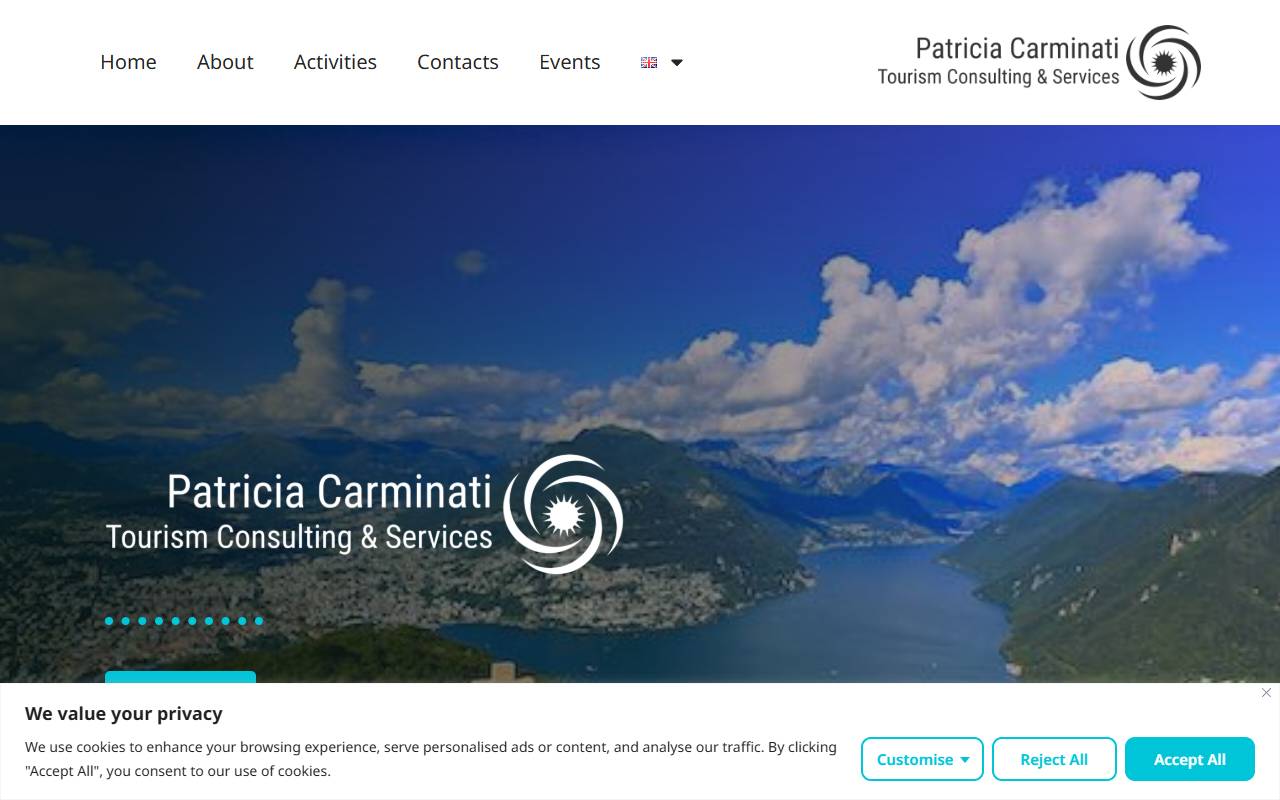 Anteprima del sito: Patricia Carminati Tourism Consulting & Services Sagl