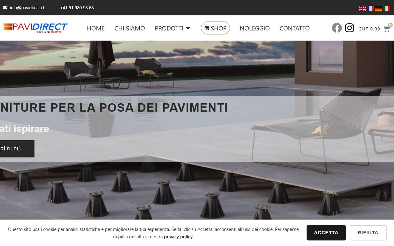 Anteprima del sito: Pavi Direct SA