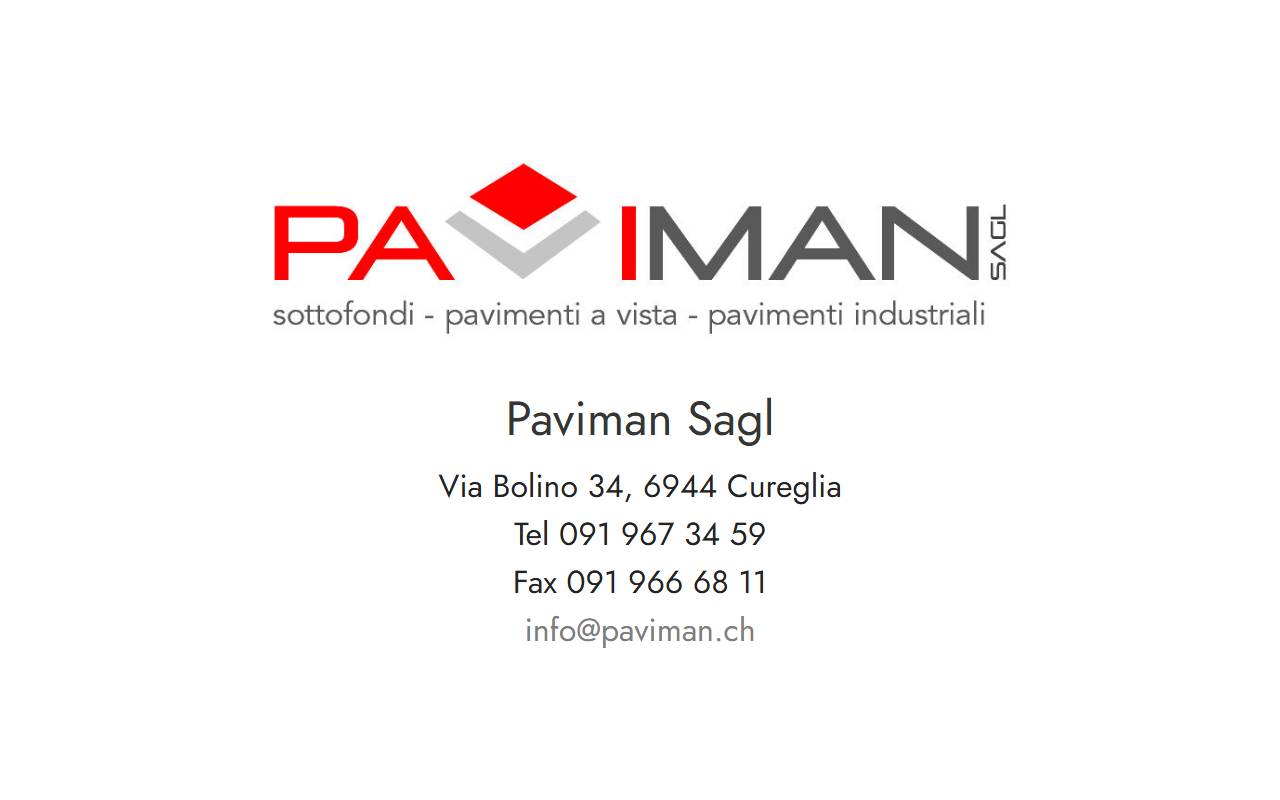 Anteprima del sito: PAVIMAN Sagl