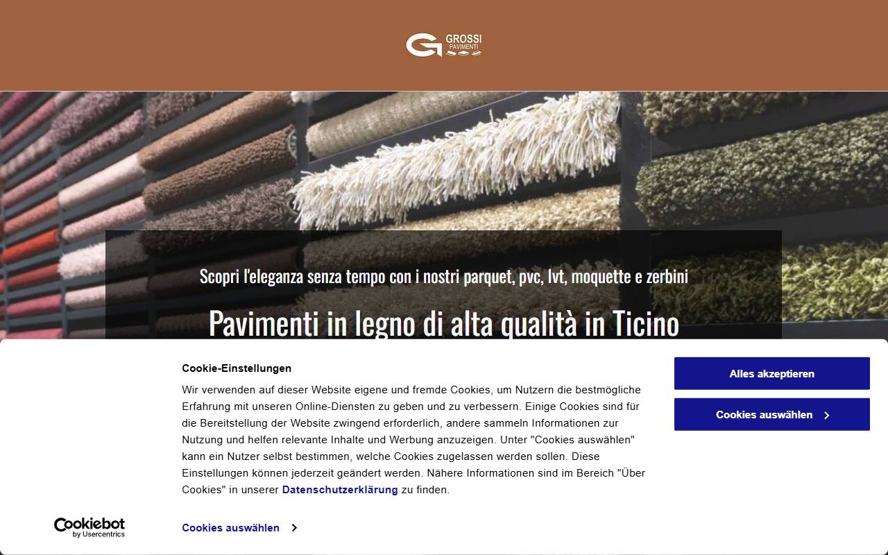 Anteprima del sito: Grossi Pavimenti Sagl