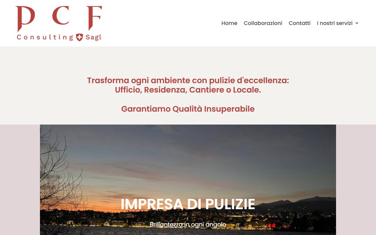 Anteprima del sito: PCF Consulting Sagl