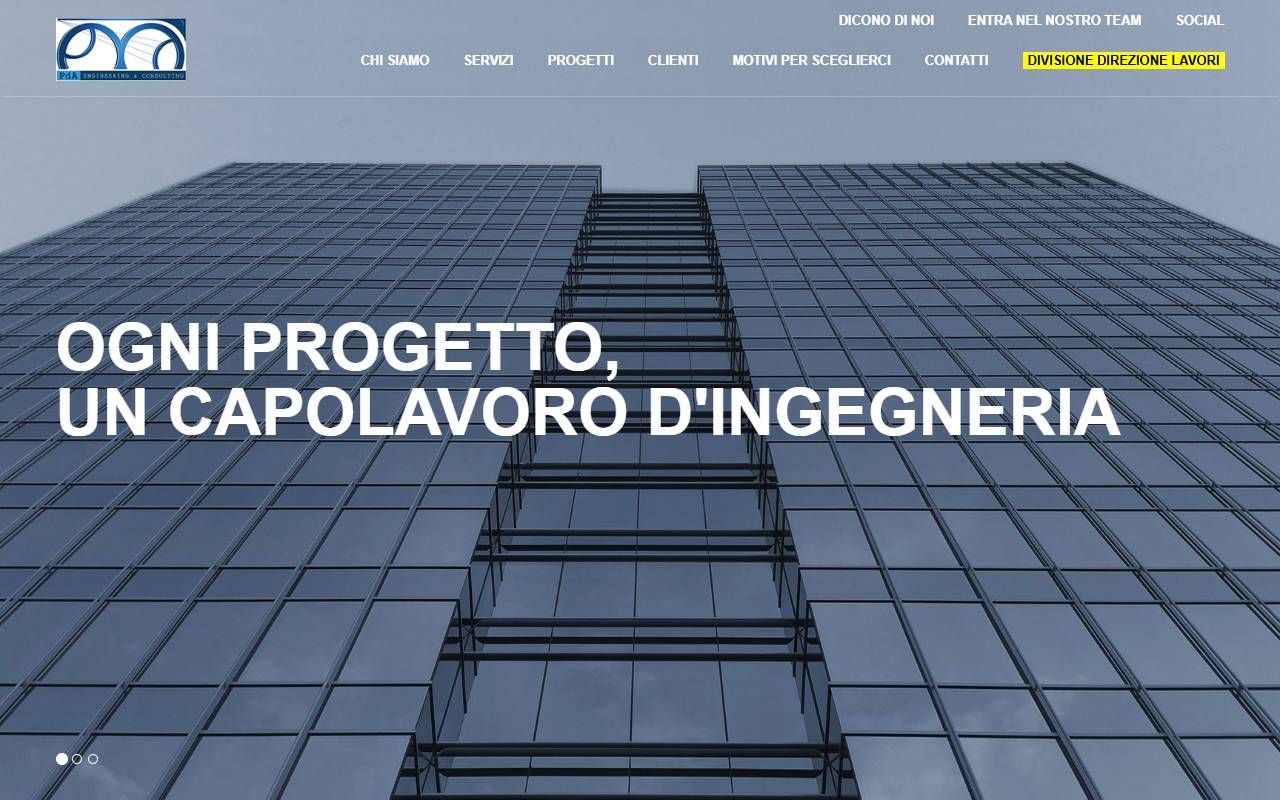 Anteprima del sito: PdA Engineering & Consulting SAGL