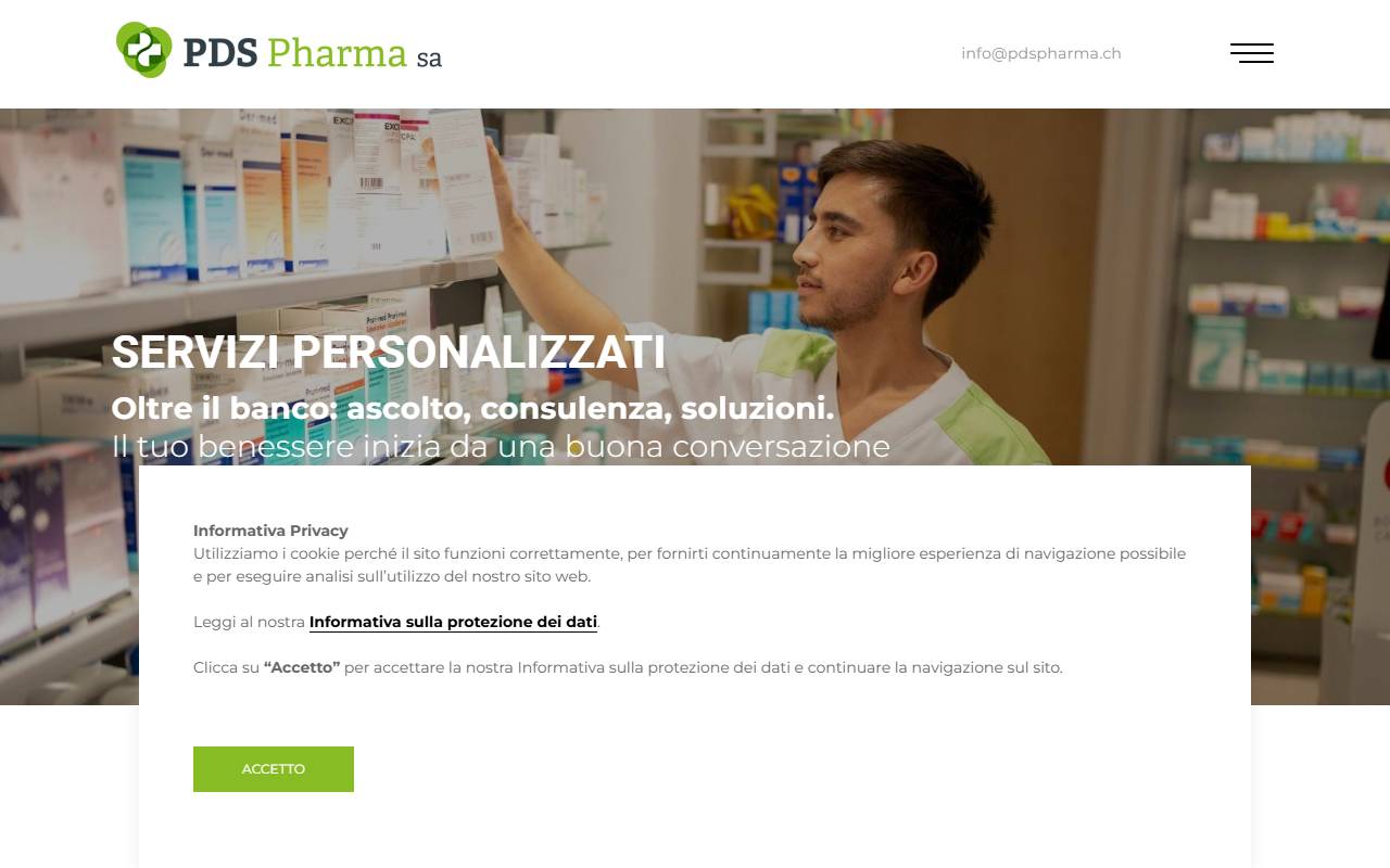 Anteprima del sito: PDS Pharma SA