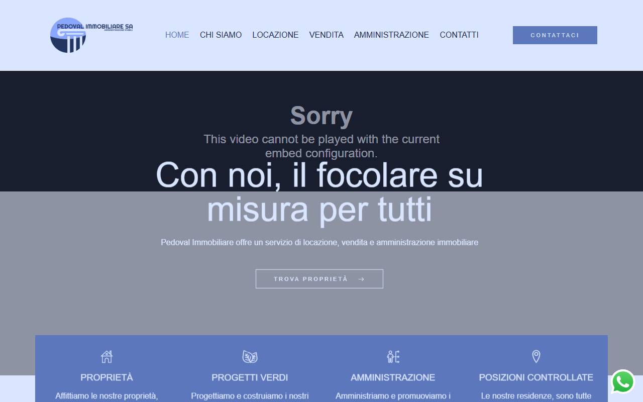 Anteprima del sito: Pedoval Immobiliare SA