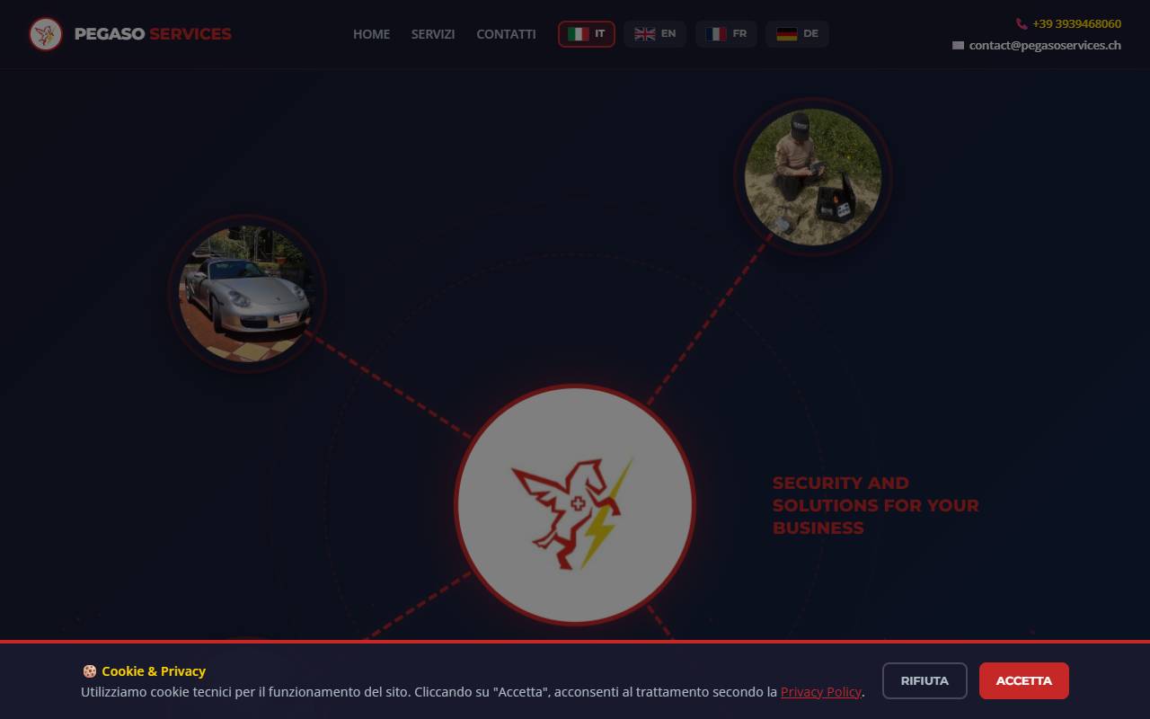 Anteprima del sito: PEGASO SERVICES Sagl