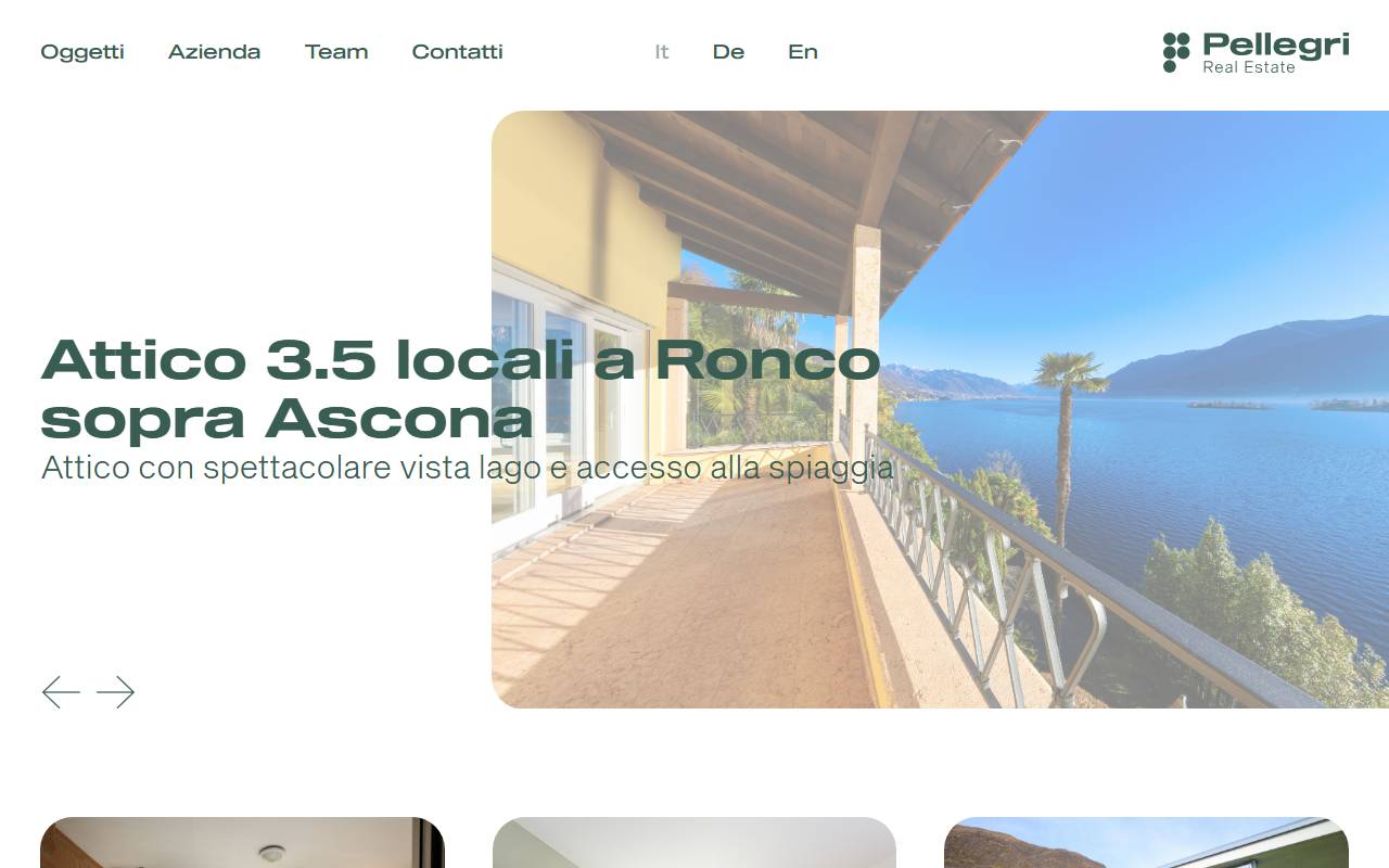 Anteprima del sito: Pellegri Real Estate Sagl