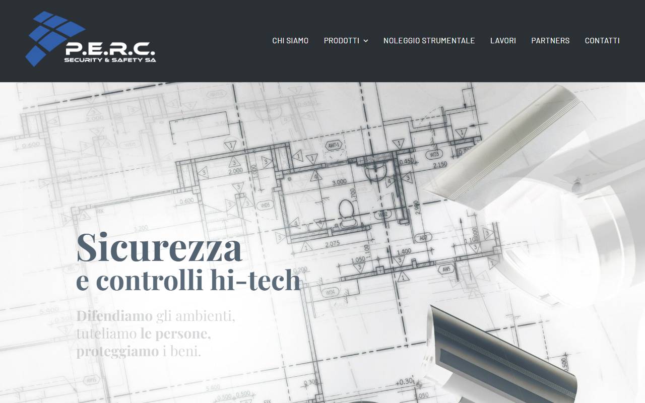 Anteprima del sito: P.E.R.C. Security & Safety SA
