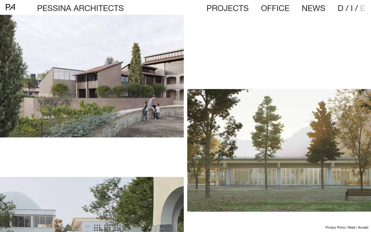 Anteprima del sito: Luca Pessina Architetti SA