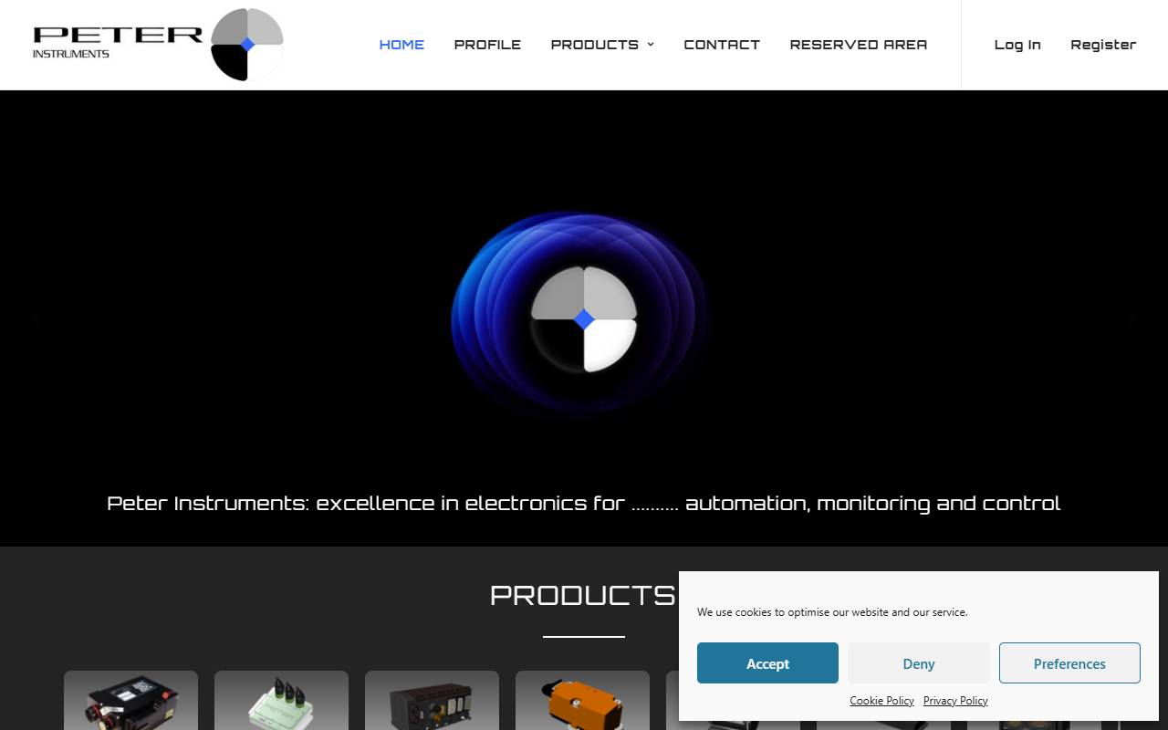 Anteprima del sito: Peter Instruments SAGL
