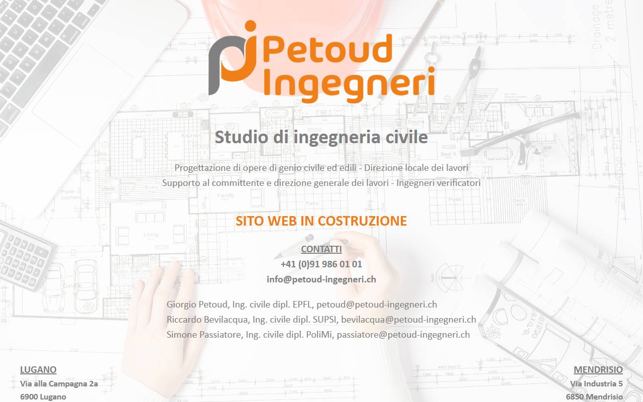 Anteprima del sito: Petoud Ingegneri SA