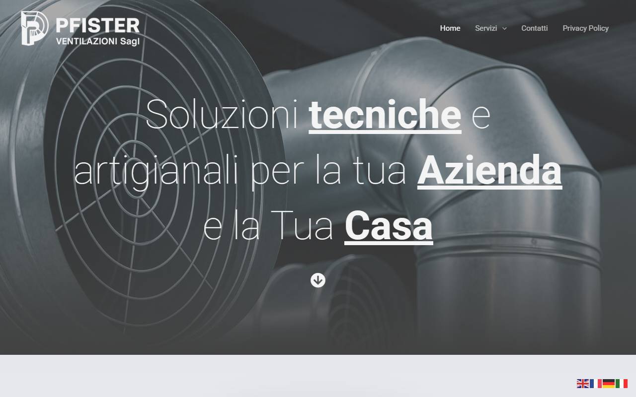 Anteprima del sito: Pfister Ventilazioni sagl