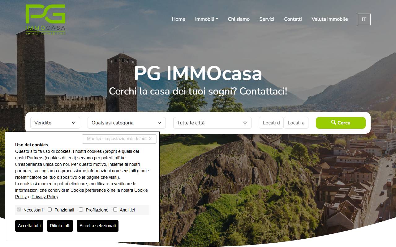 Anteprima del sito: PG IMMOcasa Sagl