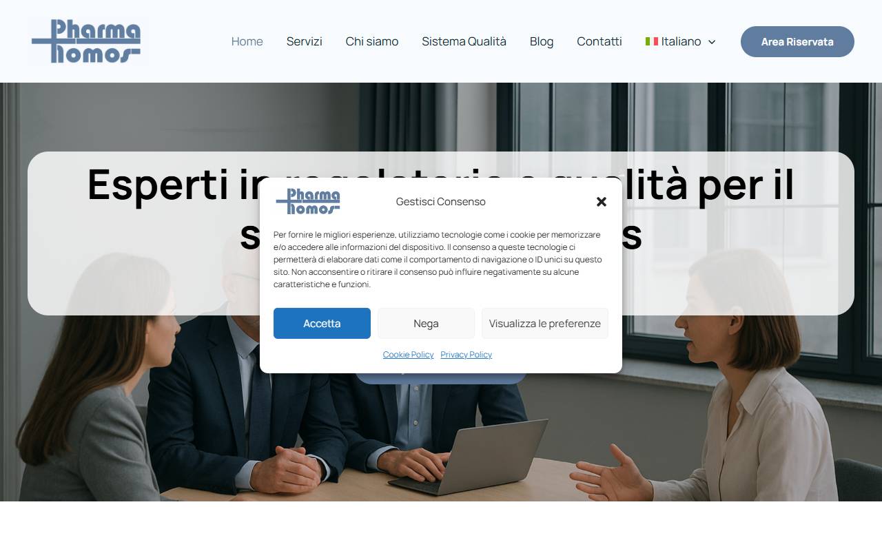 Anteprima del sito: PHARMANOMOS Sagl