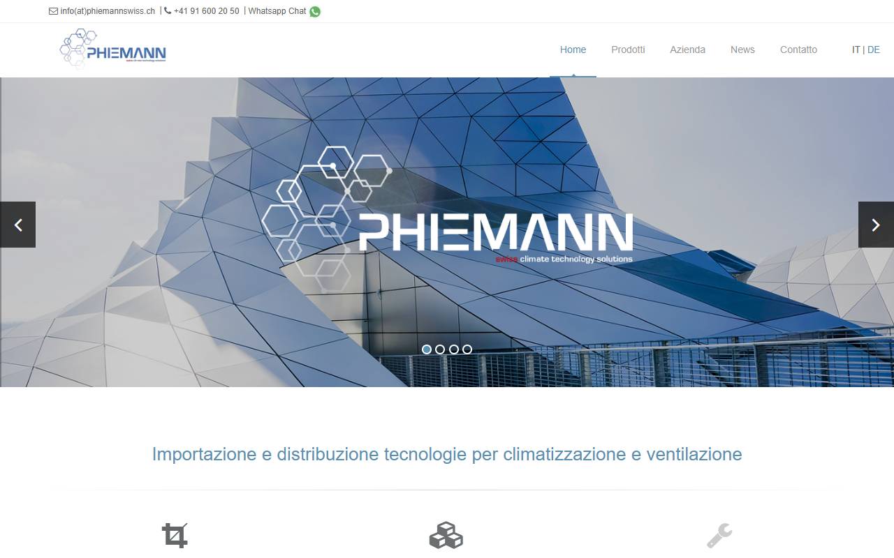 Anteprima del sito: PHIEMANN SA