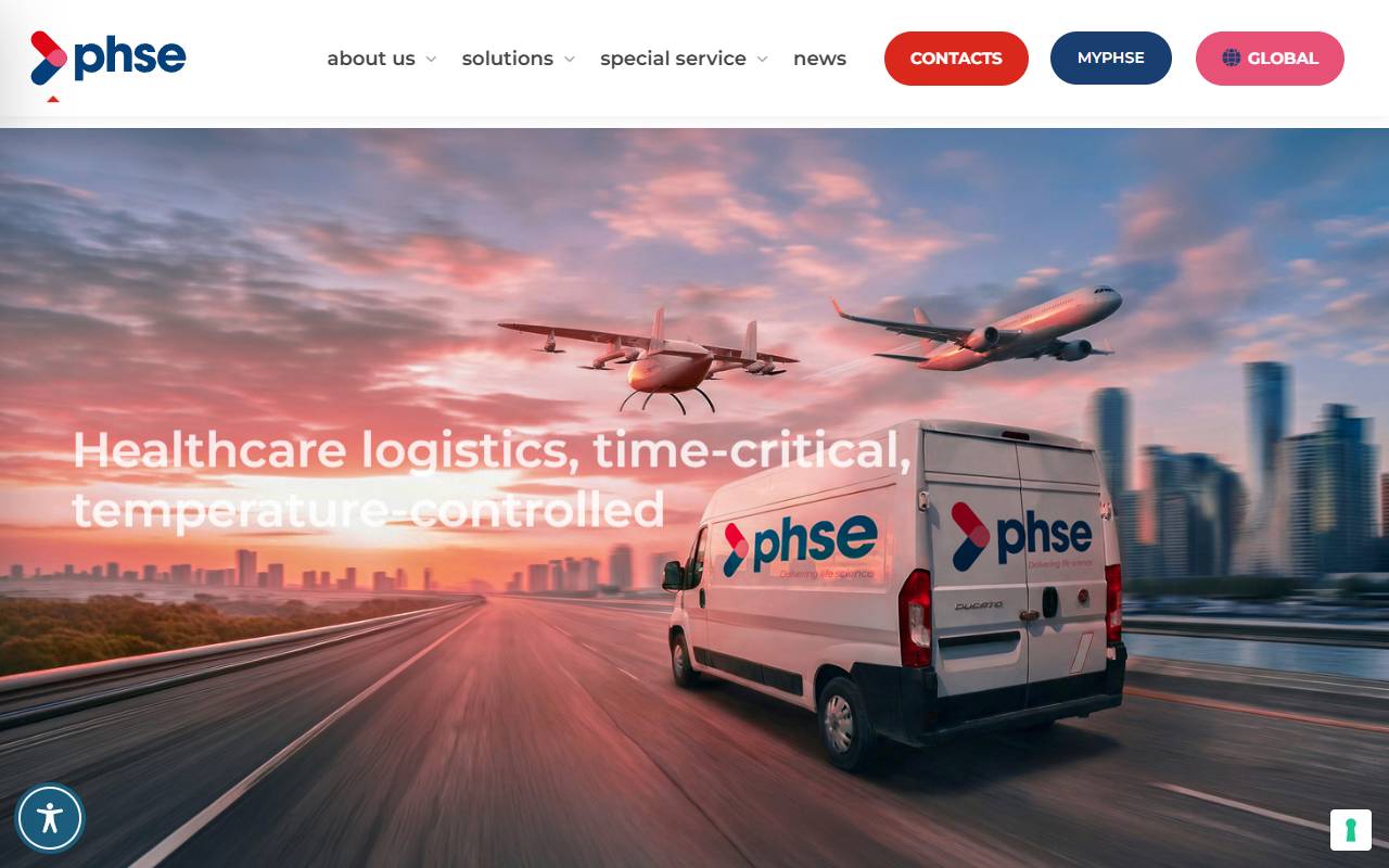 Anteprima del sito: PHSE Sagl