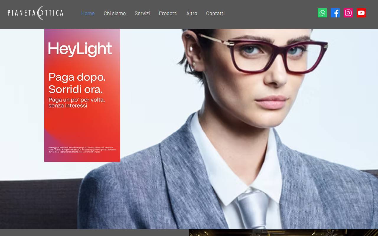 Anteprima del sito: PIANETA OTTICA SA