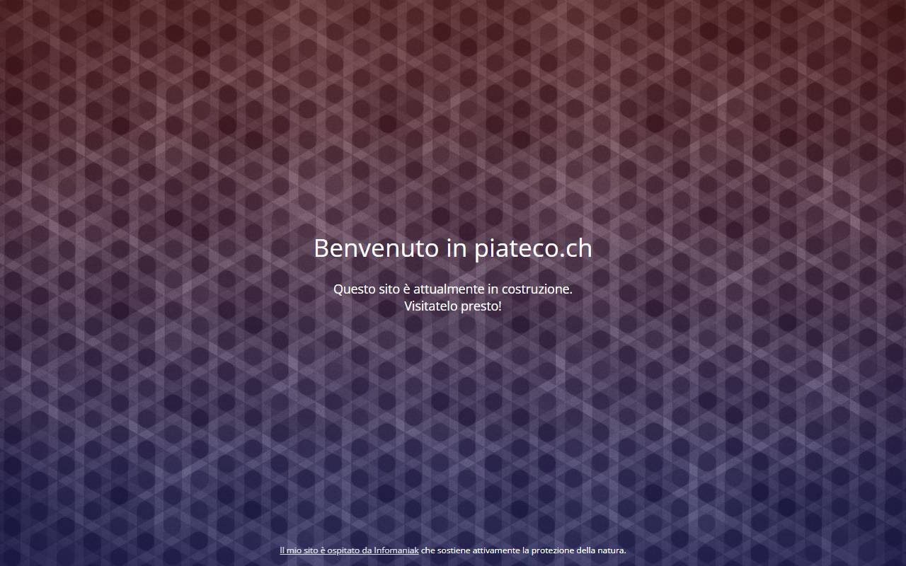 Anteprima del sito: Piateco SA