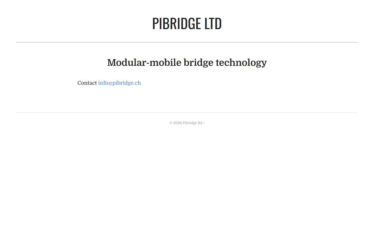 Anteprima del sito: PIBRIDGE Ltd