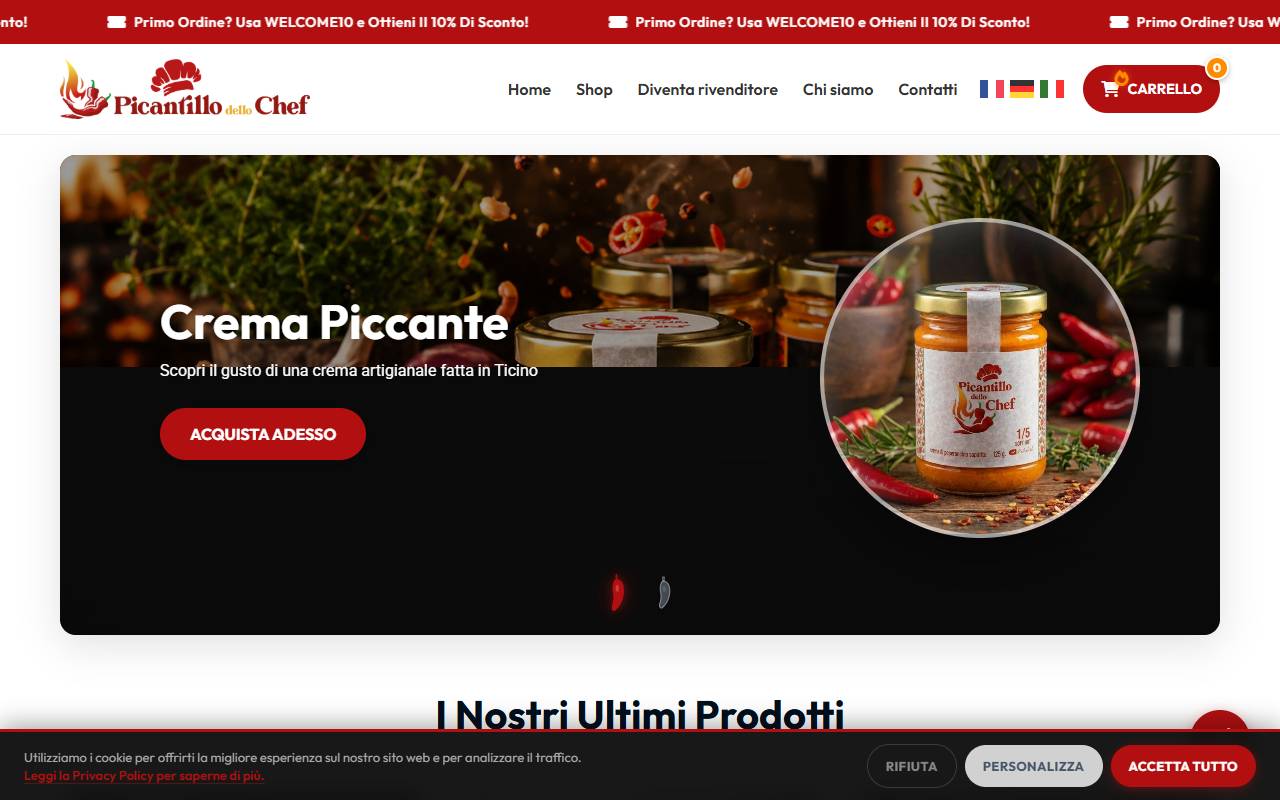 Anteprima del sito: Picantillo Dello Chef di Samuel Mösch