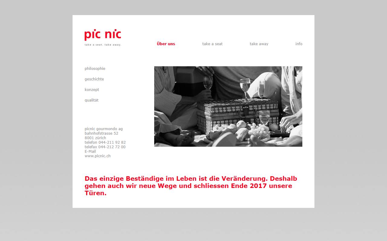 Anteprima del sito: PICNIC Dolce & Salato Sagl