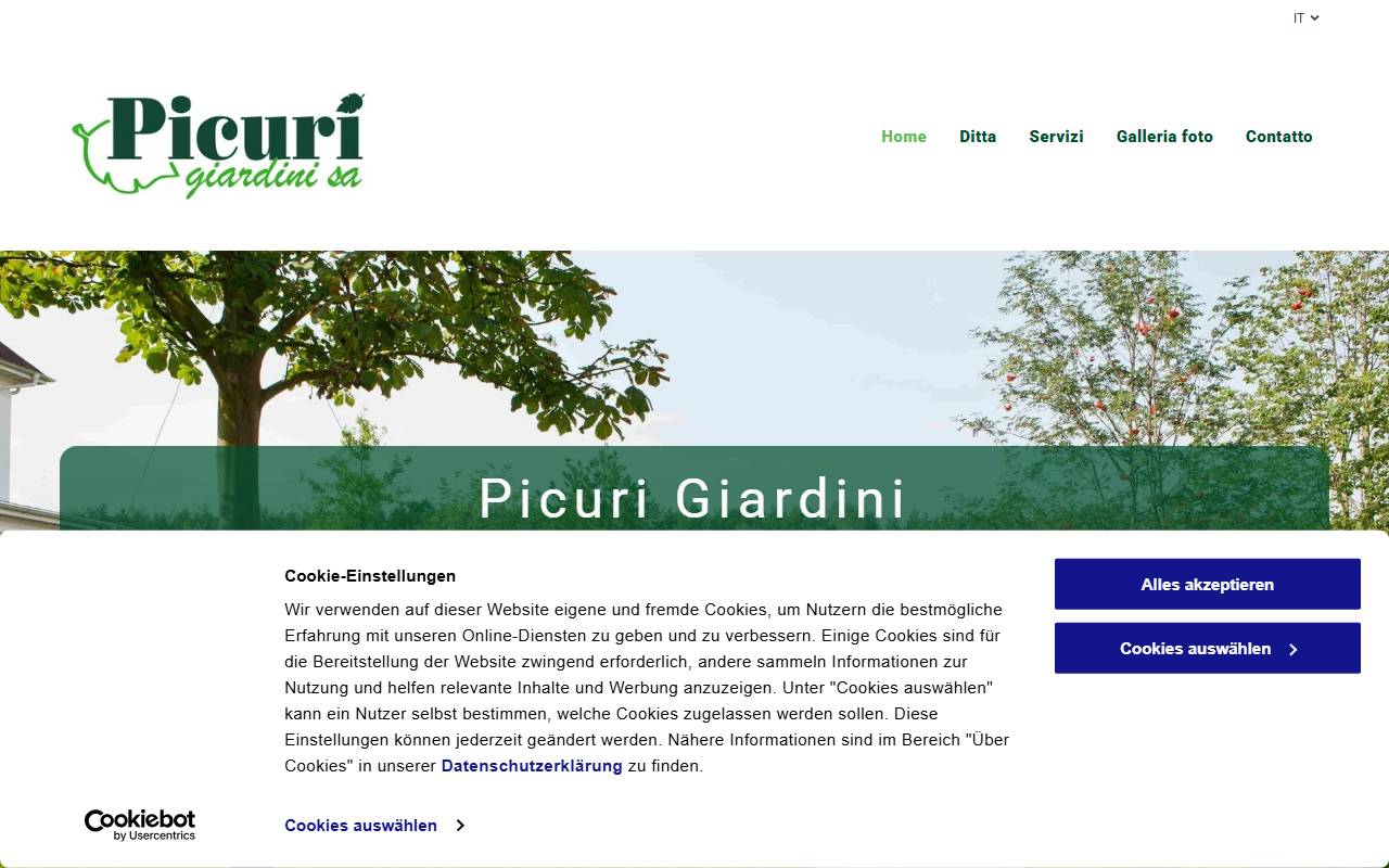 Anteprima del sito: PICURI GIARDINI SA