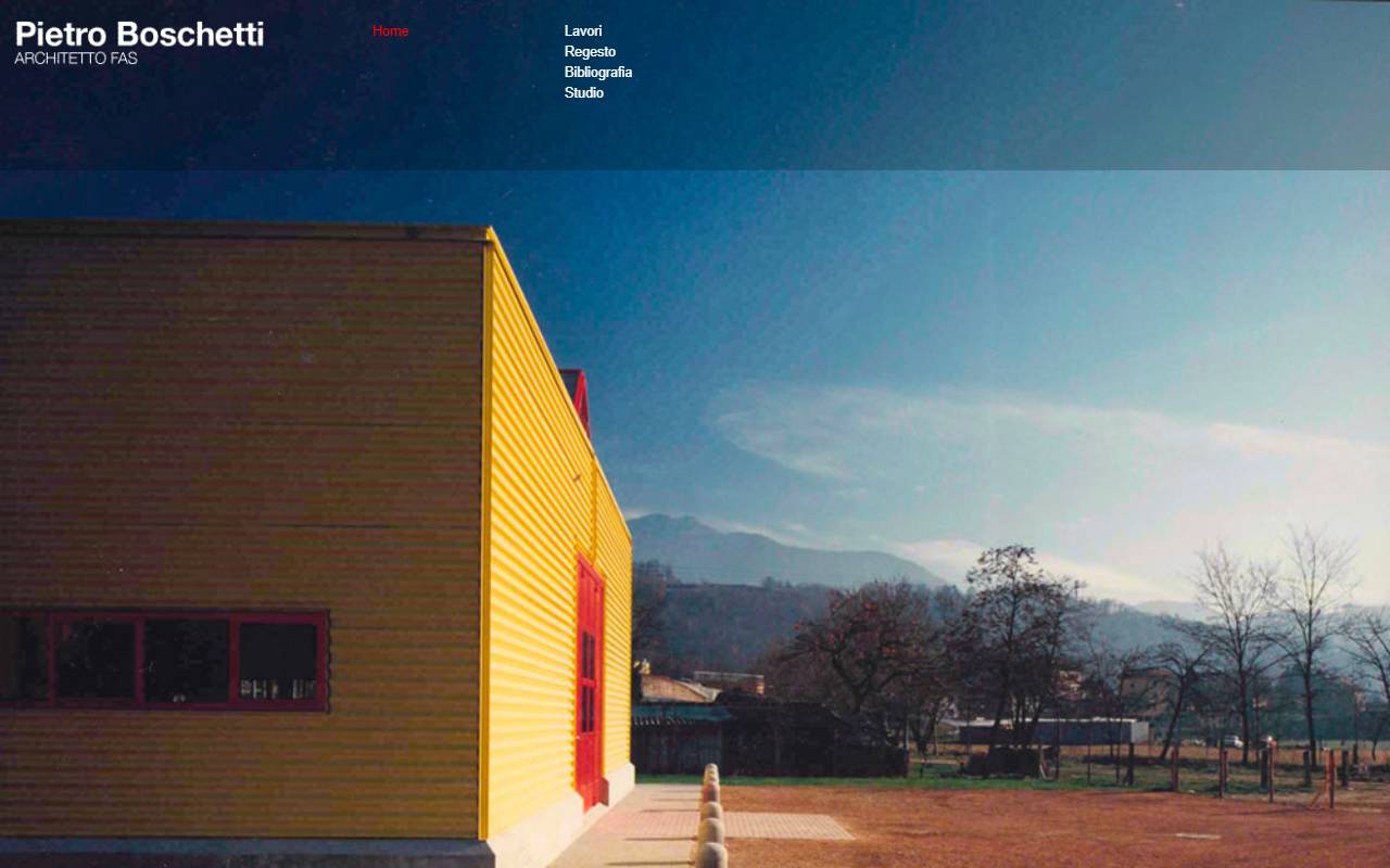 Anteprima del sito: PIETRO BOSCHETTI STUDIO D'ARCHITETTURA Sagl