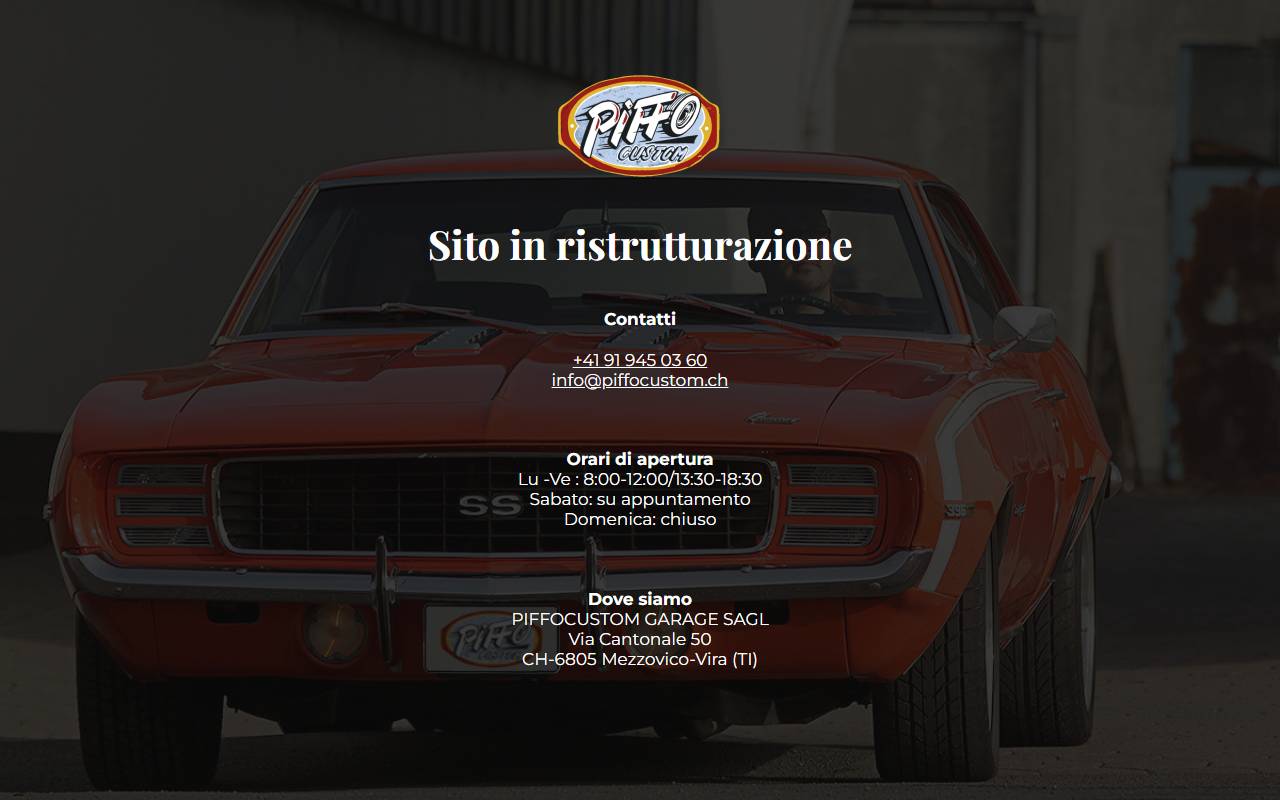 Anteprima del sito: Piffocustom Garage Sagl