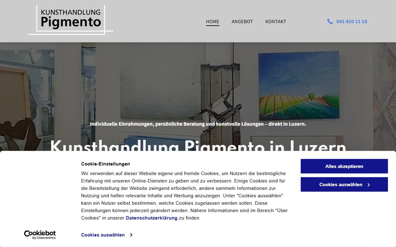 Anteprima del sito: Pigmento di Diego Porceddu