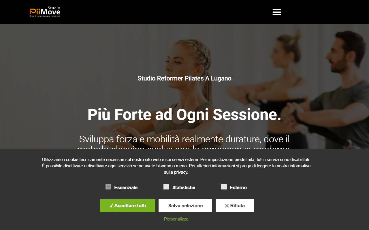 Anteprima del sito: PiiMove Studio di P. Celetti