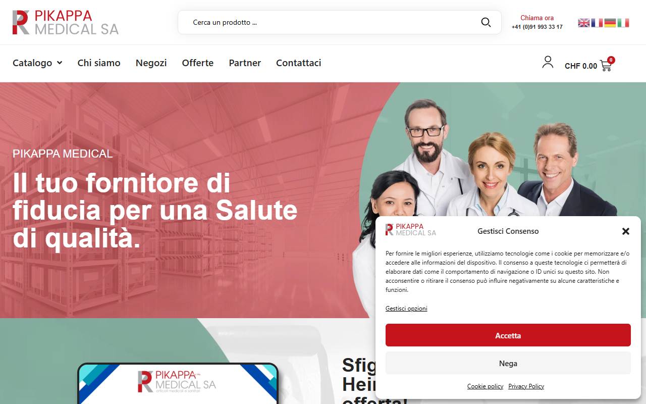 Anteprima del sito: Pikappa Medical SA