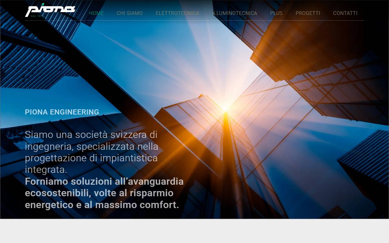 Anteprima del sito: PIONA ENGINEERING SA