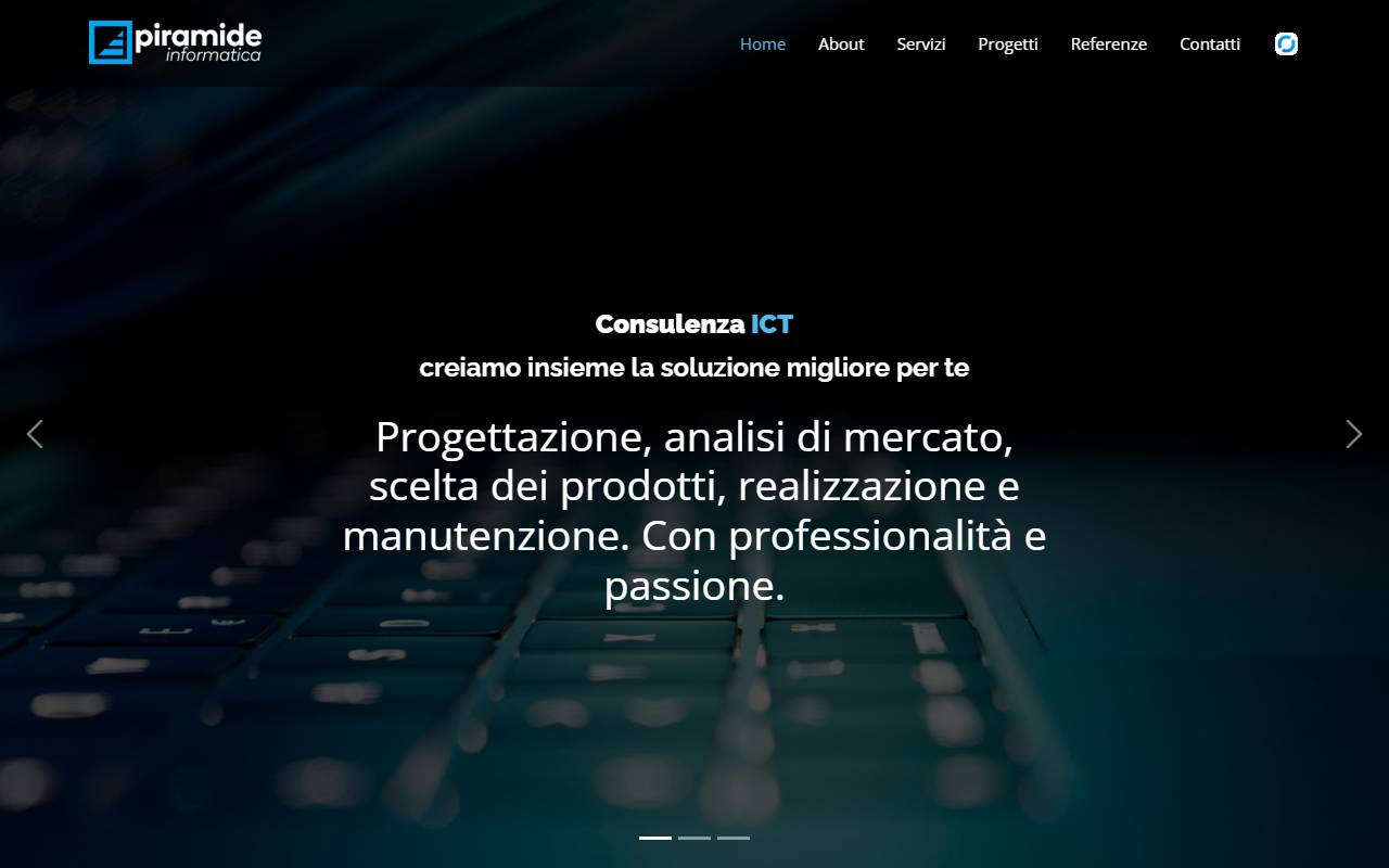 Anteprima del sito: Piramide Informatica Sagl