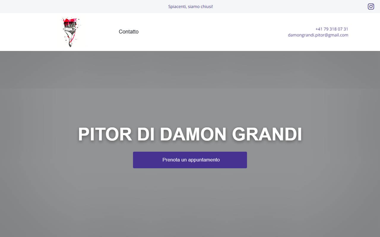Anteprima del sito: Pitor di Damon Grandi