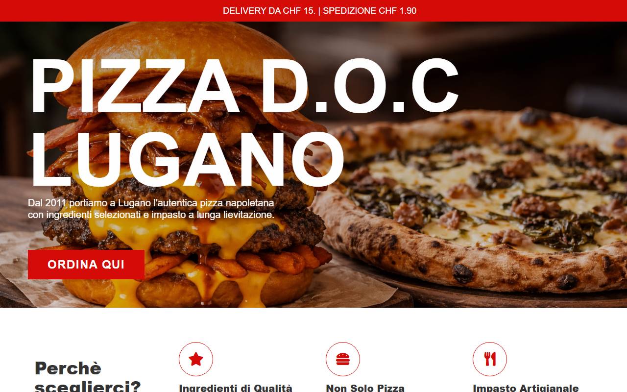 Anteprima del sito: Pizza DOC di Valentino Di Pietro