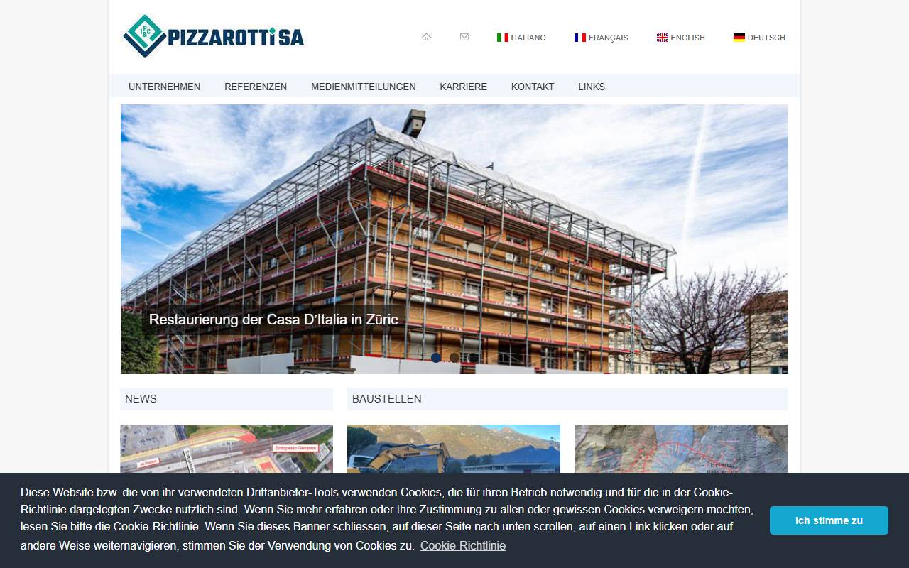 Anteprima del sito: Pizzarotti SA