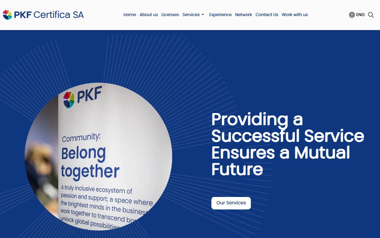 Anteprima del sito: PKF CERTIFICA SA